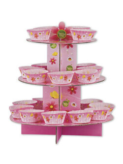 Expositor de Mariposas Rosas para Cupcakes + 24 tarrinas