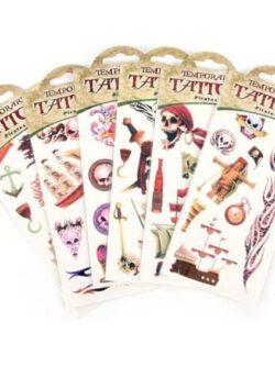 Pack de 6 tiras tatuajes pirata