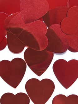 Confetti Corazón Rojo Metálico
